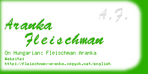 aranka fleischman business card